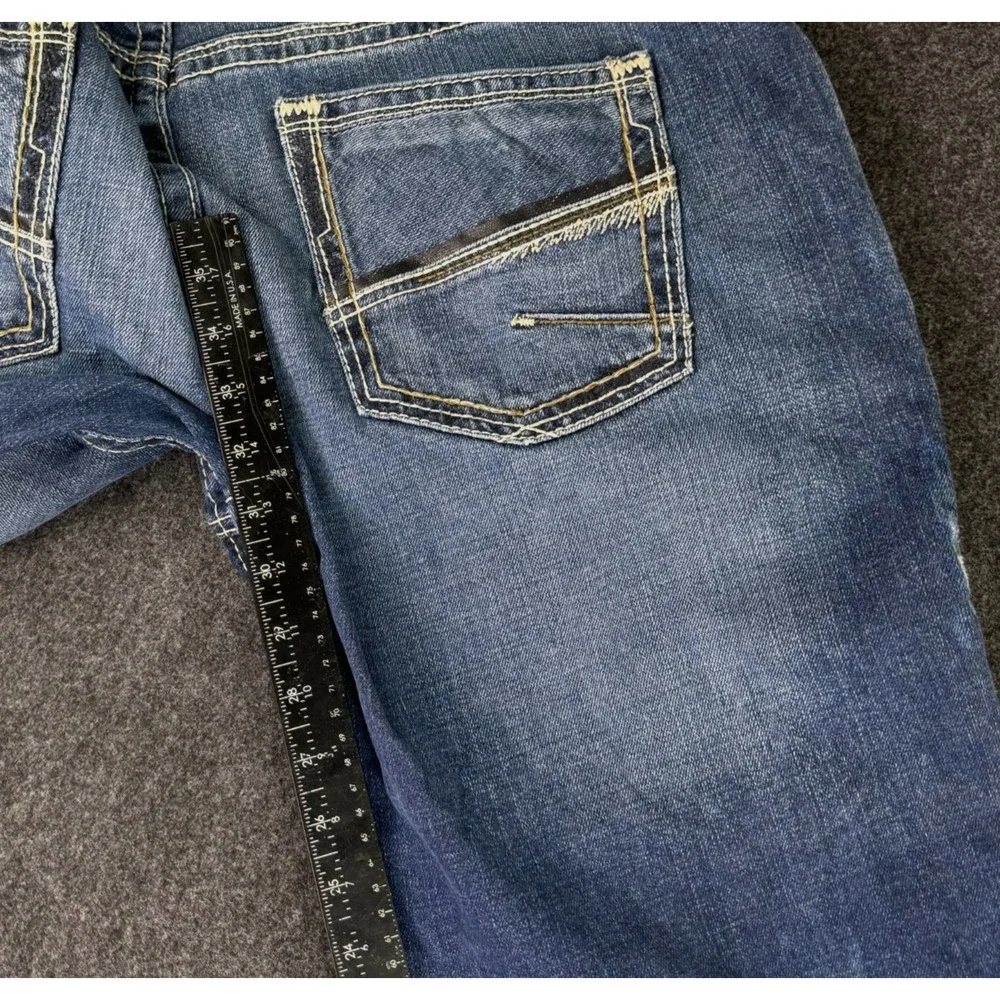 Ariat M7 Jeans Mens 40x31 Denim Rocker Boot Cut Work Wear Thick Stitch Western